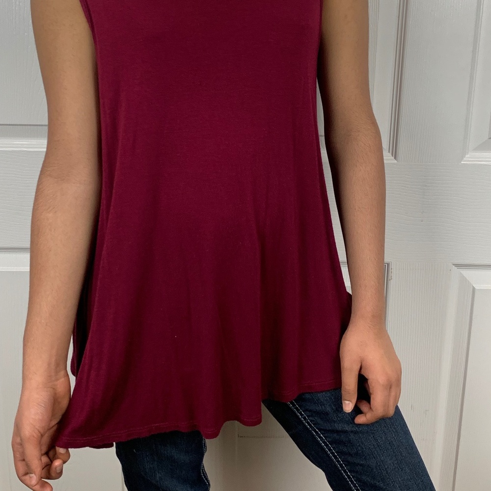 Long Red Summer Tank - Picture 2 of 4